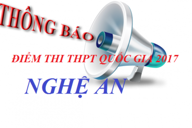 Tỉnh Nghệ An chính thức công bố điểm thi THPT quốc gia 2017
