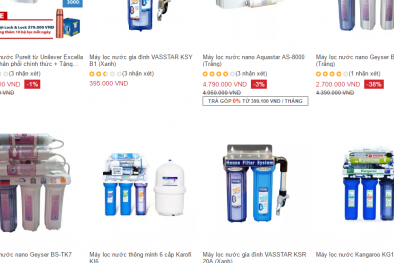 Máy lọc nước bán tràn lan, người dùng khó trong việc kiếm tìm ‘hàng chuẩn’