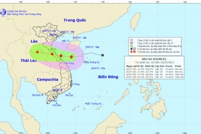 Dự báo bão Sonca sắp đổ bộ vào khu vực Nam Thanh Hóa và các tỉnh Nghệ An, Hà Tĩnh, Quảng Bình