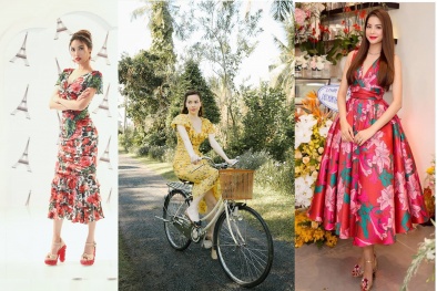   Hoa hậu Phạm Hương, Lan Khuê, Hà Hồ mặc đẹp nhất tuần với những mẫu đầm hoa quyến rũ