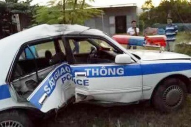 Quảng Ninh: Xe Cảnh sát giao thông gặp nạn khi truy đuổi xe chở ma túy
