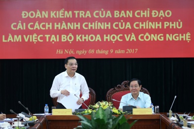 Ban Chỉ đạo Cải cách hành chính của Chính phủ làm việc với Bộ Khoa học và Công nghệ