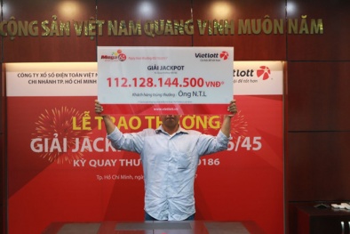 Xổ số Vietlott: Người đàn ông ở Đồng Nai giấu mặt nhận 112 tỷ