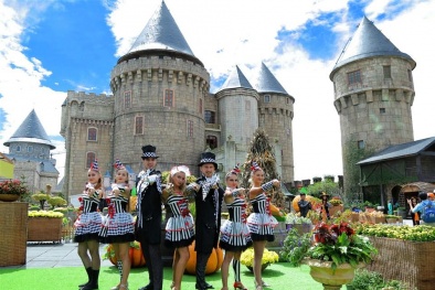 Hàng vạn trái bí được dùng để trang trí Halloween Sun World Ba Na Hills