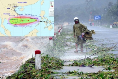 Cơn bão số 12 mạnh cấp 14 đang áp sát Nam Trung Bộ