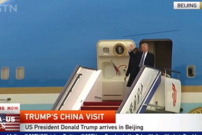 Tổng thống Trump đến Bắc Kinh, bắt đầu thăm chính thức Trung Quốc