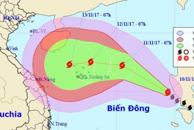 Đường đi của cơn bão số 13 Haikui
