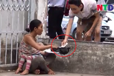 Xôn xao clip cho trẻ uống thuốc an thần, tiêm chích ma túy để xin tiền tại cổng bệnh viện