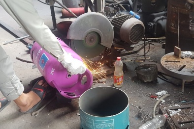 Hoảng hồn với chiêu trò cắt tai, mài vỏ, hoán cải bình gas cũ