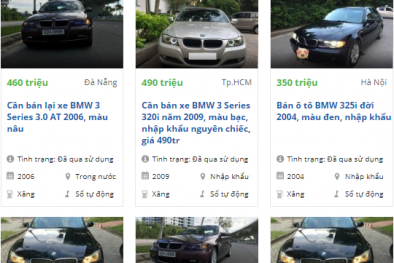 Xe sang đời cũ giá 400 triệu đồng rầm rộ rao bán dịp cuối năm