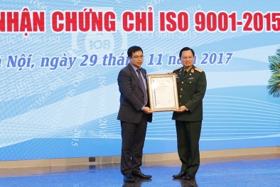 Bệnh viện Trung ương Quân đội 108 đón nhận chứng chỉ ISO 9001:2015