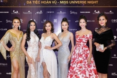 Dàn thí sinh Miss Universe Vietnam xuất hiện nóng bỏng tại đêm dạ tiệc HHHV