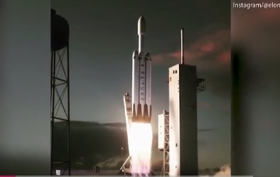 Video: Hình ảnh tên lửa Falcon Heavy rời bệ phóng hút mắt vào không gian