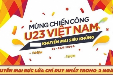 Thị trường 'bão' giảm giá ủng hộ U23 Việt Nam
