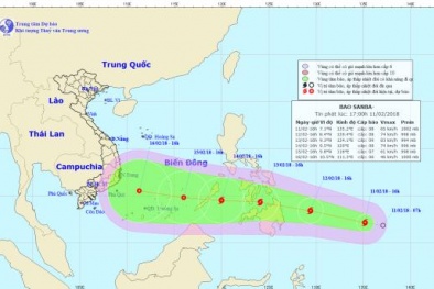 Tin bão mới nhất: Cận tết, bão Sanba đang tiến nhanh vế phía biển Đông