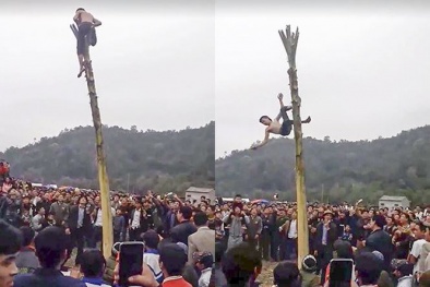 Trèo cây chuối trong lễ hội xuân, nam thanh niên bất ngờ rơi từ ngọn xuống bất tỉnh