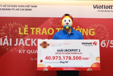 Xổ số Vietlott: Một người đàn ông đeo mặt nạ thú cưng lĩnh thưởng gần 41 tỷ đồng