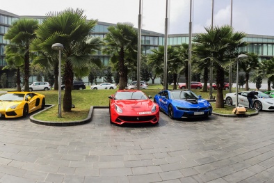 Cận cảnh dàn siêu xe triệu đô của loạt thiếu gia TP.HCM vừa ‘đổ bộ’ Hà Nội