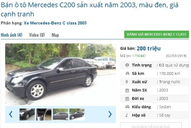 Những ô tô cũ chính hãng giá 200 triệu đồng đang rao bán tại Việt Nam
