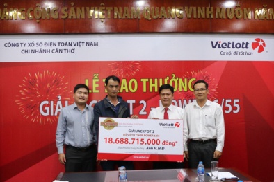 Xổ số Vietlott: Lần đầu tiên có khách hàng không đeo mặt nạ nhận giải độc đắc