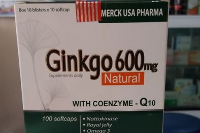 Không đạt chất lượng, sản phẩm làm tan đông máu Ginkgo 600mg bị thu hồi