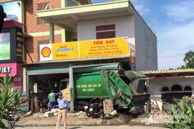Nghệ An: Ô tô chở rác bất ngờ tông vào nhà dân, 3 người bị thương nặng 