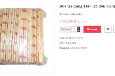Đũa dùng một lần không nhãn mác, nguồn gốc xuất xứ ngập tràn trên chợ online 