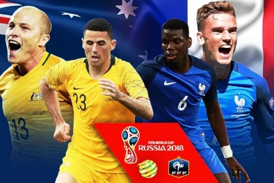 Trực tiếp bóng đá Pháp vs Australia, World Cup 2018 