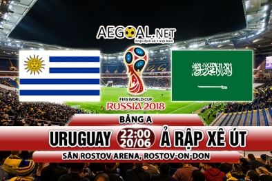 Truyền hình trực tiếp World Cup 2018 trận Uruguay và Ả Rập Xê Út hãy chọn kênh có bản quyền
