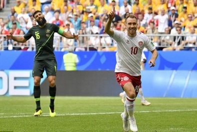 Trực tiếp World Cup 2018 Đan Mạch vs Australia lúc 19h00 ngày 21/6 