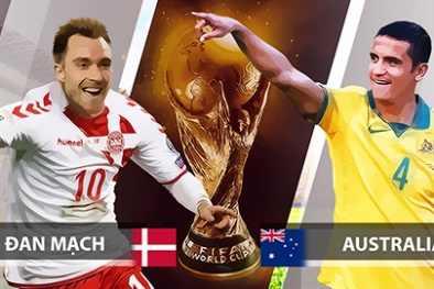 Truyền hình trực tiếp World Cup 2018 trận Đan Mạch và Úc hãy chọn kênh có bản quyền