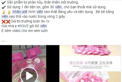 Khăn ướt dạng nén: Người tiêu dùng còn nhiều e ngại