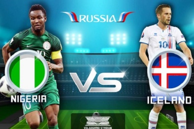 Xem trực tuyến bóng đá Nigeria vs Iceland, bảng D World Cup 2018