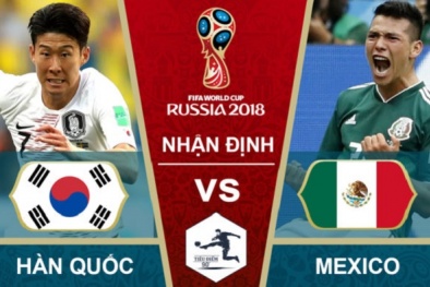 Link xem trực tiếp bóng đá Hàn Quốc vs Mexico, bảng F World Cup 2018