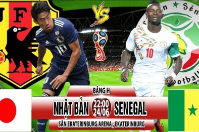 Xem trực tuyến bóng đá Nhật Bản vs Senegal, bảng H World Cup 2018 lúc 22h00 ngày 24/6