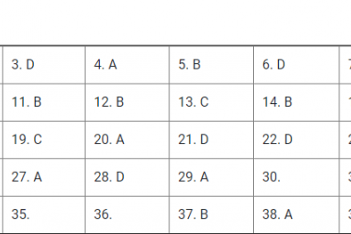 Đáp án môn Lý mã đề 202 THPT Quốc gia 2018 chuẩn nhất