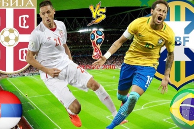 Link xem trực tiếp bóng đá World Cup 2018 Serbia vs Brazil bảng E lúc 1h00 ngày 28/6