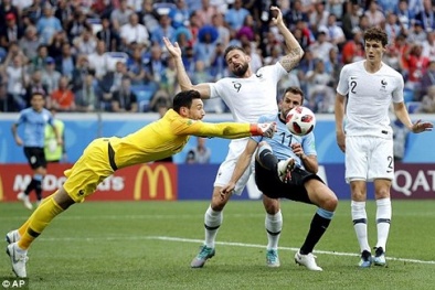 Kết quả bóng đá Pháp vs Uruguay World Cup 2018 lúc 21h ngày 6/7