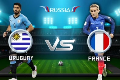 Link xem trực tiếp bóng đá Uruguay vs Pháp, tứ kết World Cup 2018
