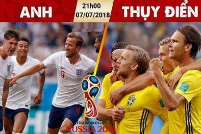 Truyền hình trực tiếp World Cup 2018 trận tứ kết Thụy Điển - Anh hãy chọn kênh có bản quyền