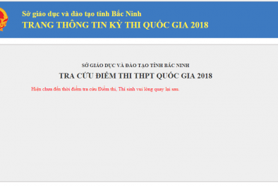 Cách tra cứu điểm thi THPT quốc gia tỉnh Bắc Ninh năm 2018 nhanh và chính xác nhất