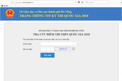 Tra cứu điểm thi THPT quốc gia thành phố Đà Nẵng năm 2018 nhanh và chính xác nhất