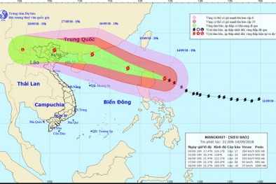 Siêu bão Mangkhut tiến vào Biển Đông, Quảng Ninh ra công điện khẩn ứng phó