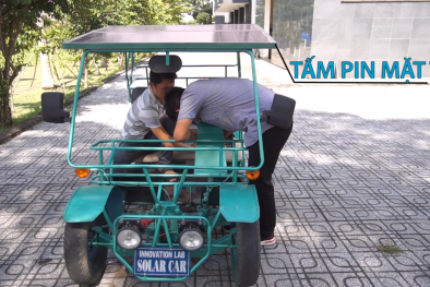 Độc đáo ô tô điện năng lượng mặt trời của sinh viên TP Hồ Chí Minh