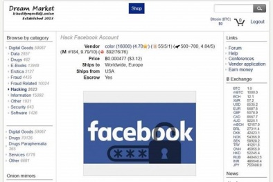Tài khoản Facebook bị hack được bán trên 'chợ đen' với giá tối thiểu 3 USD