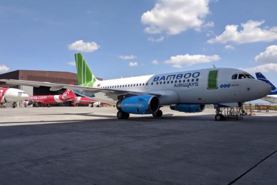 Hình ảnh mới nhất máy bay Bamboo Airways sắp cất cánh