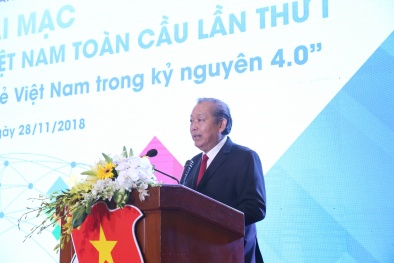Phó Thủ tướng Trương Hòa Bình dự và phát biểu tại Diễn đàn Thanh niên khởi nghiệp 2018
