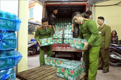 Hải Phòng: Phát hiện kho chứa 1.000 thùng bia, nước ngọt không rõ nguồn gốc