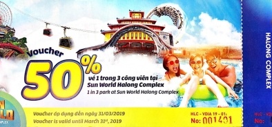 Hành khách bay tới Vân Đồn được giảm tới 50% giá vé vui chơi tại Sun World Halong Complex