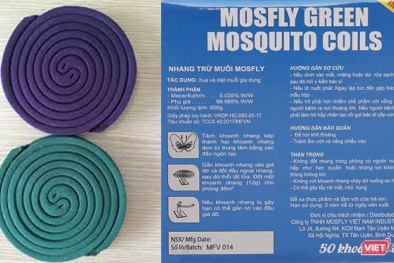 Công ty Mosfly Việt Nam Industries giả mạo hồ sơ đăng ký lưu hành, buộc phải thu hồi sản phẩm